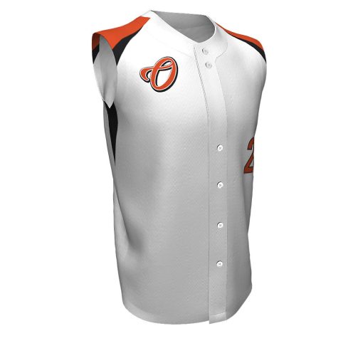 Custom Full Button Sleeveless Baseball Jersey